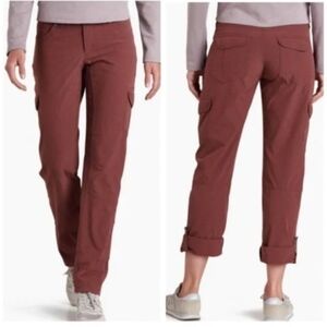 KÜHL Freeflex™ Roll-Up Pants Women’s 2R Maroon Lightweight Hiking Travel Outdoor